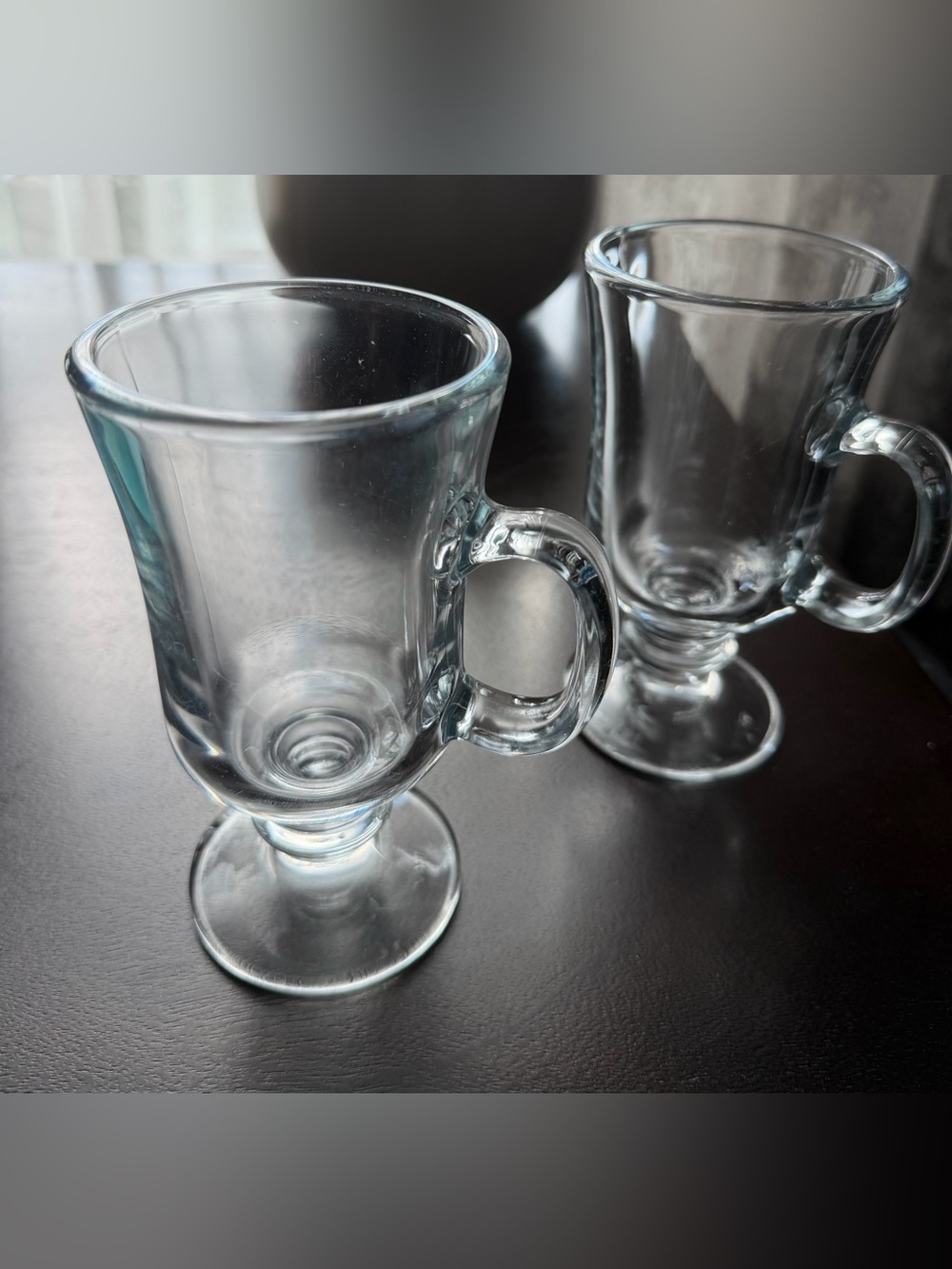 Clear Glass Mugs - Set of 2